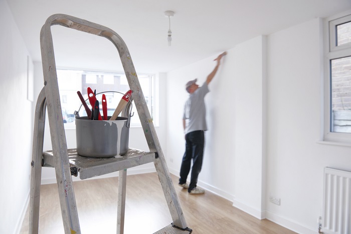 painting a wall